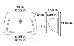 standard sink bowl styles recessed square layout